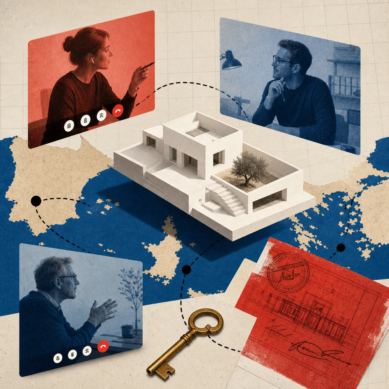 Een architect inhuren in Spanje of Griekenland als u er niet woont